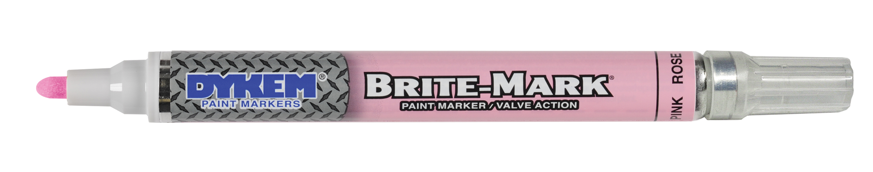 Dykem BRITE-MARK 84009 General Purpose Permanent Paint Marker, Medium Tip, Aluminum, Pink - Paint Markers